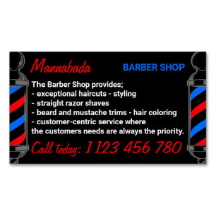 Men Haircare Barber Booking Business Card Magnet