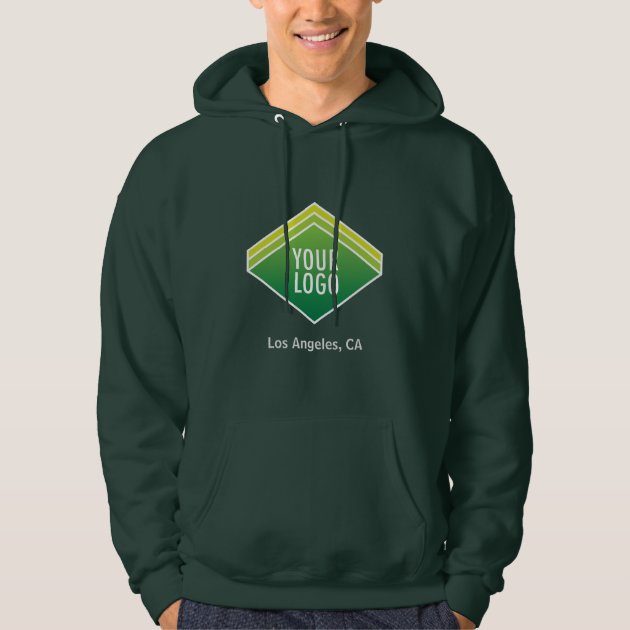 Men Hooded Sweatshirt with Custom Logo No Minimum Zazzle