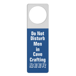 Men in Cave Crafting Beer Blue/White Door Hanger
