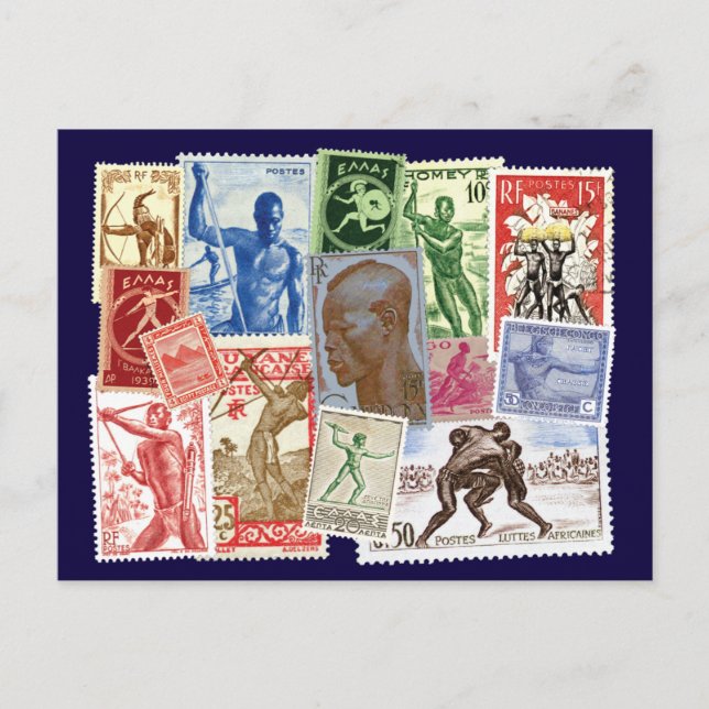 Men in Postal Designs Postcard (Front)