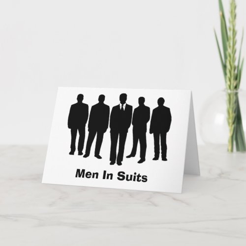 men in suits greeting card