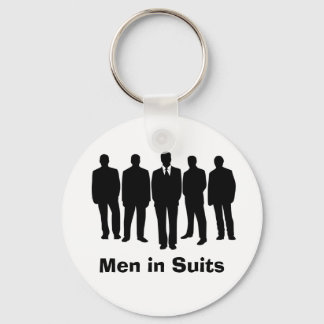 men in suits keychain