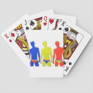 Men in Underwear Poker Cards