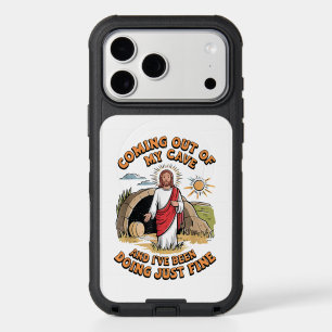 Men Jesus Coming Out of My Cave iPhone 17 Pro Max Case