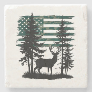 Men Kids Boys Hunting Shirt Deer Hunters Toddler C Stone Coaster