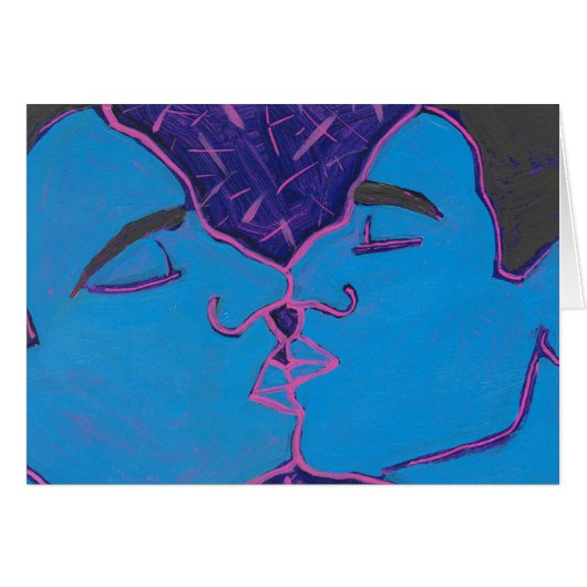 Men Kissing Blue (Front Horizontal)