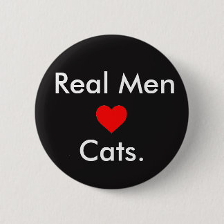 Men Love Cats Pinback Button