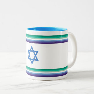 Men Loving Men Israel Pride Flag Two-Tone Coffee Mug