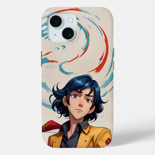 Men Lupin Style Anime iPhone 15 Case