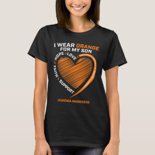 Men Mom Dad Wear Orange For My Son Leukemia Awaren T-Shirt