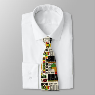 Men Multi Color Black History Tie