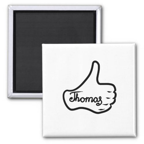 Men name Thomas with hand gesture super  Magnet