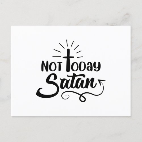 Men Not Today Satan V_Neck Graphic T_Shirt Postcard