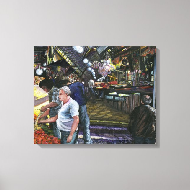 Men Of Commerce Jerusalem Canvas Print (Front)