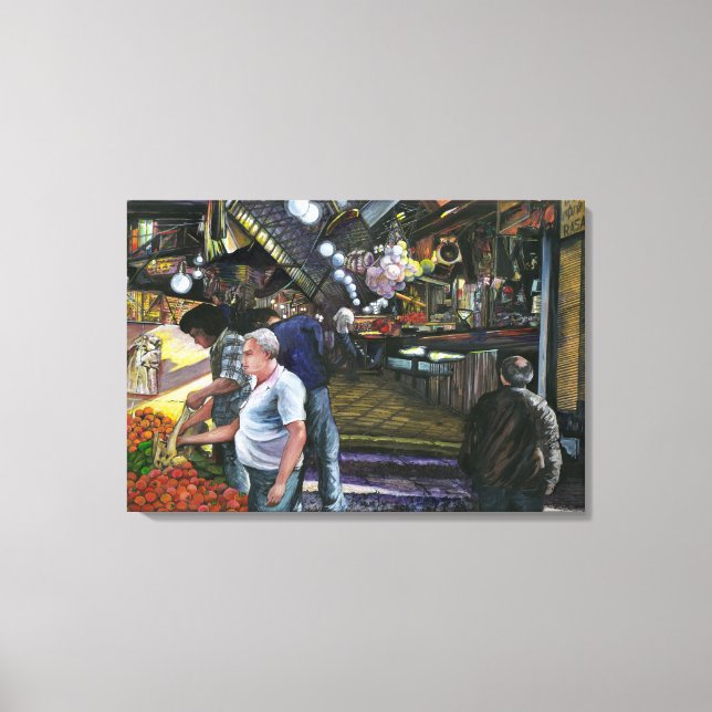 Men Of Commerce Jerusalem Canvas Print (Front)