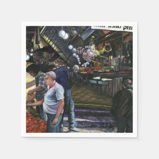 Men of Commerce, Jerusalem Paper Napkins (Front)