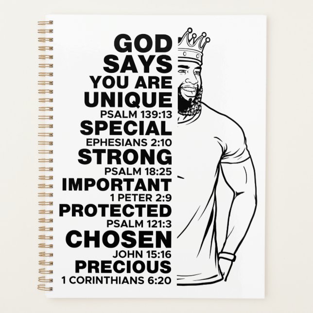 Men of faith positive inspirational motivation planner (Front)