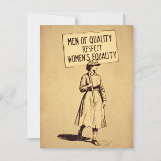 Men of Quality Respect Womens Equality Postcard