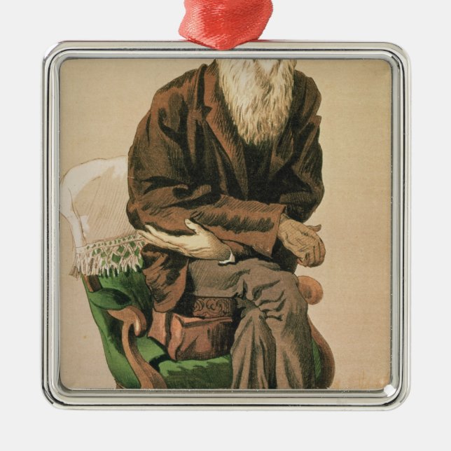 Men of the Day, no. 33, Charles Darwin Metal Ornament (Front)