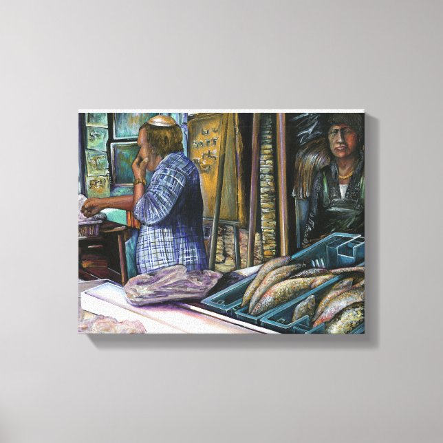 Men of the Desert, Gifts of the Sea. Jerusalem Canvas Print (Front)