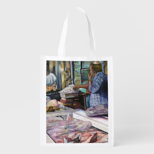 Men of the Desert, Gifts of the Sea, Jerusalem Grocery Bag (Front)