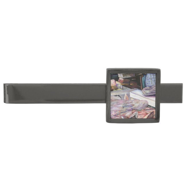 Men of the Desert, Gifts of the Sea, Jerusalem Gunmetal Finish Tie Bar (Front)