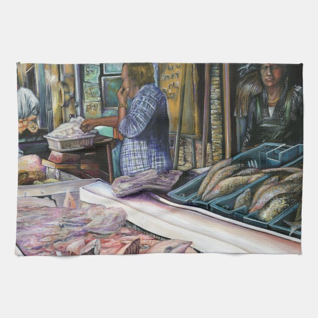 Men of the Desert, Gifts of the Sea, Jerusalem Kitchen Towel (Horizontal)