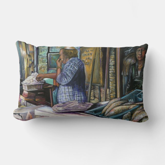 Men of the Desert, Gifts of the Sea, Jerusalem Lumbar Pillow (Front)