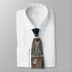 Men On Scaffolding Neck Tie
