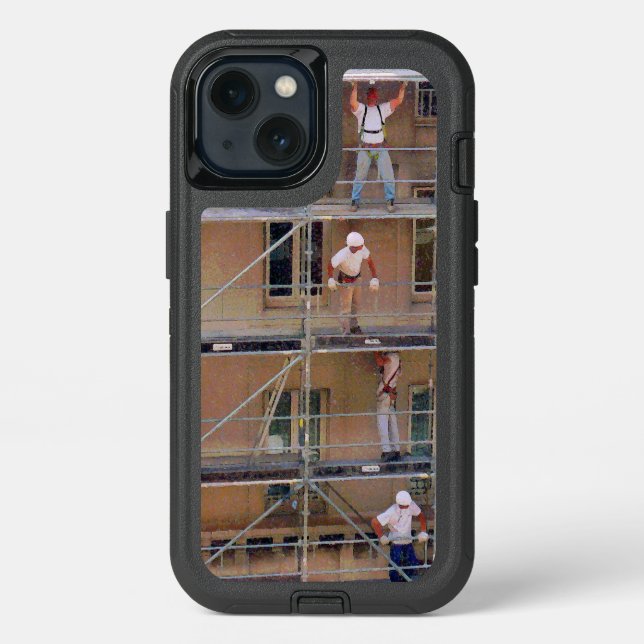 Men On Scaffolding OtterBox iPhone 13 Case (Back)