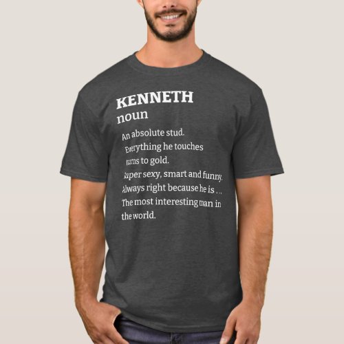Men or Boys Funny Sarcastic Kenneth  T_Shirt