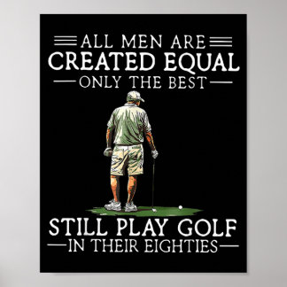 Men Play Disc Golf In Seventies Disc Golfer Frolf Poster