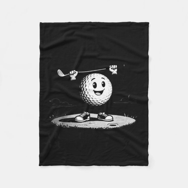 Men Play Golf Eighties Birthday All Men D Equal  Fleece Blanket (Front)