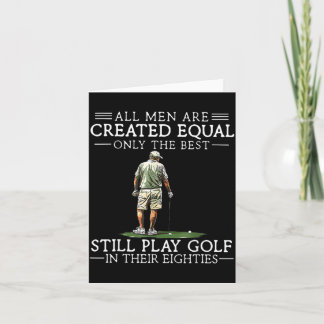 Men Play Golf Eighties Funny Golfer Golfing Card