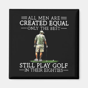 Men Play Golf Eighties Funny Golfer Golfing Magnet