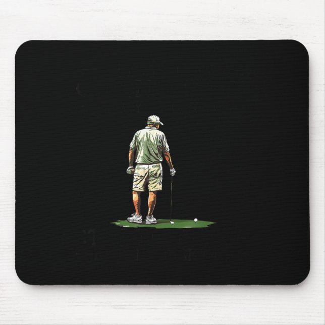 Men Play Golf Eighties Funny Golfer Golfing  Mouse Pad (Front)