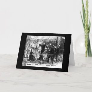 Men Playing Jazz Music by a Polar Bear 1924 Card