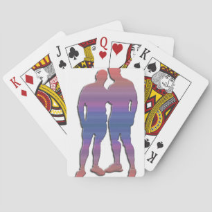 Men Posing Poker Cards