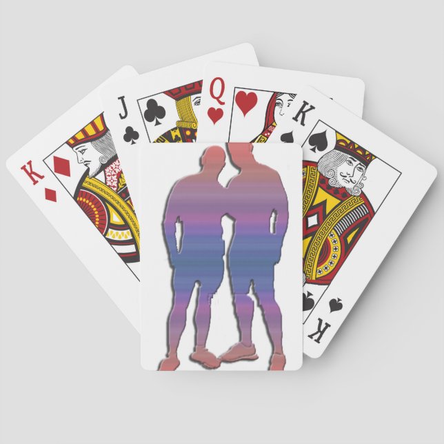 Men Posing Poker Cards (Back)