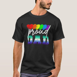 Men Proud Dad Transgender Pride Gay Flag Lgbt Fath T-Shirt