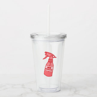 Men Repellent Spray Bottle Sassy Humor (Red) Acrylic Tumbler