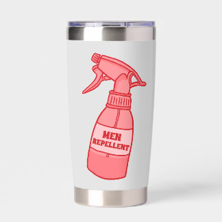 Men Repellent Spray Bottle Sassy Humor (Red) Insulated Tumbler