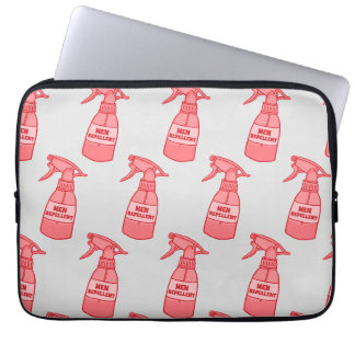 Men Repellent Spray Bottle Sassy Humor (Red) Laptop Sleeve