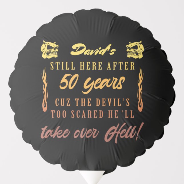 Men’s 50th Birthday Humor Balloon (Front)