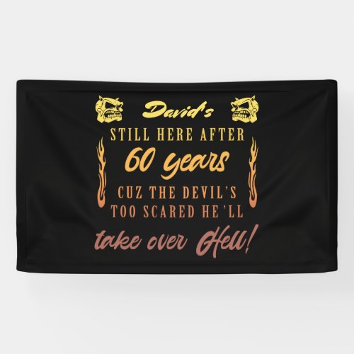 Mens 60th Birthday Humor Banner