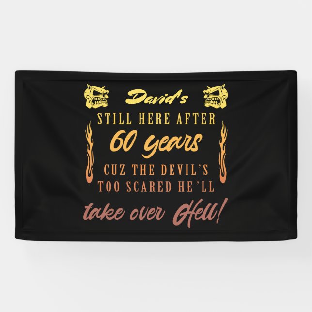 Men’s 60th Birthday Humor Banner (Horizontal)