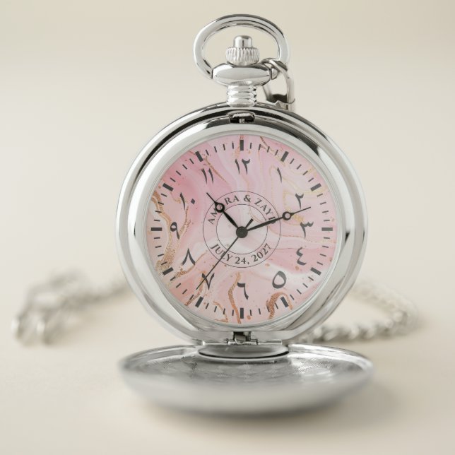 Men’s Arabic Pocket Watch – Timeless Gift  (Inside)