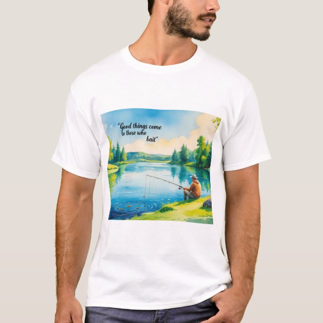 Men’s Basic T-Shirt – “Good Things Come Thoe Who B (Front)