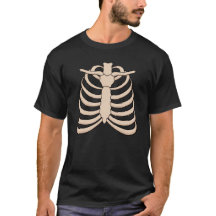 Men’s Cartoon Ribcage Halloween T-Shirt