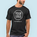 Men’s Cotton T-Shirt Custom Company Logo S to 5XL<br><div class="desc">This 100% cotton t-shirt can be easily personalized with your company logo. Sold in black and other colors in adult sizes S to 5XL. No minimum order quantity and no setup fee. All orders are fulfilled by Zazzle on Zazzle products. MISOOK does NOT have your customization, shipping, or credit card...</div>